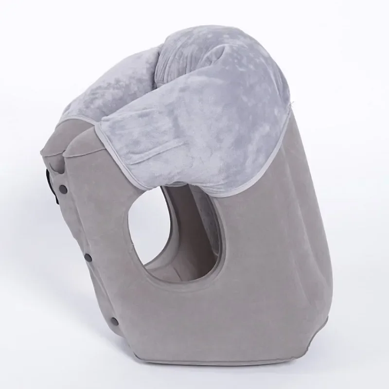 Upgraded Inflatable Air Cushion Travel Pillow Headrest Chin Support Cushions for Airplane Plane Car Office Rest Neck Nap Pillows