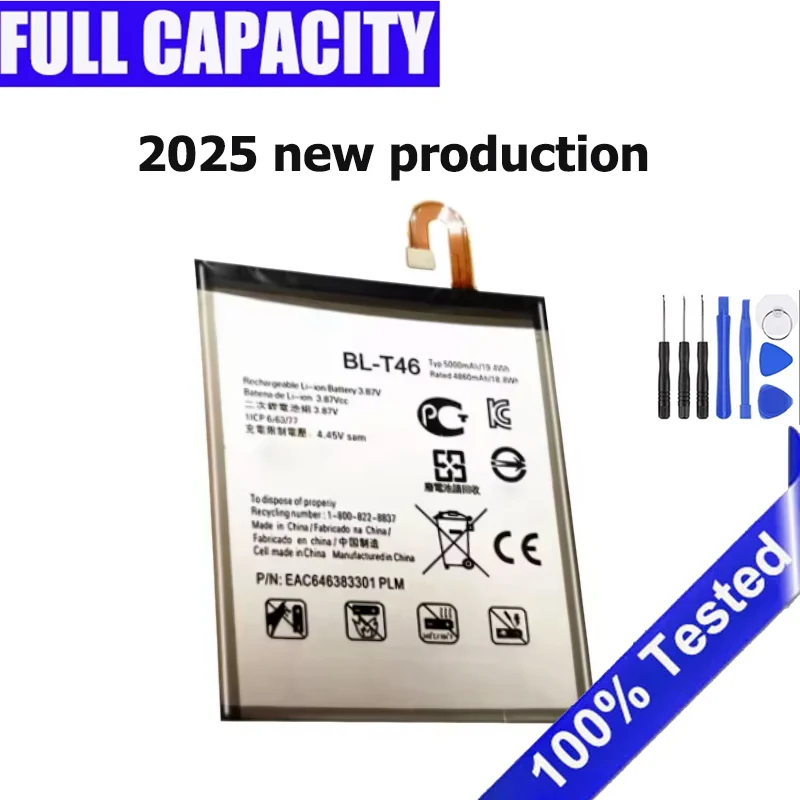 

Full BL-T46 Battery For LG V60 ThinQ 5G LMV600VM V600QM5 V600VM BL T46 5000mAh Rechargeable Bateria