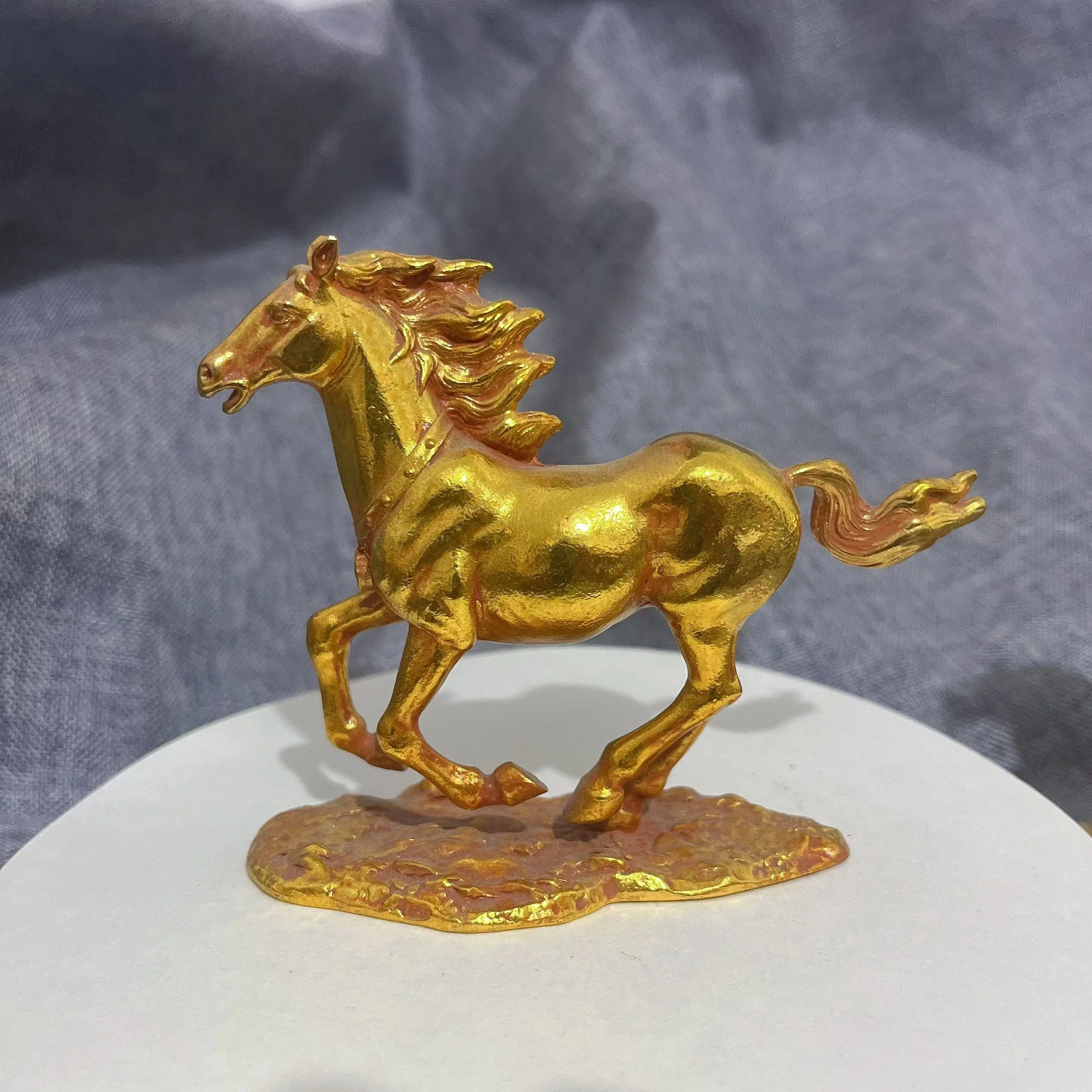 HOME OFFICE geomantic good luck figurine copper carving Auspicious Wealth Pegasus flying horse lucky horse Mascot ornament