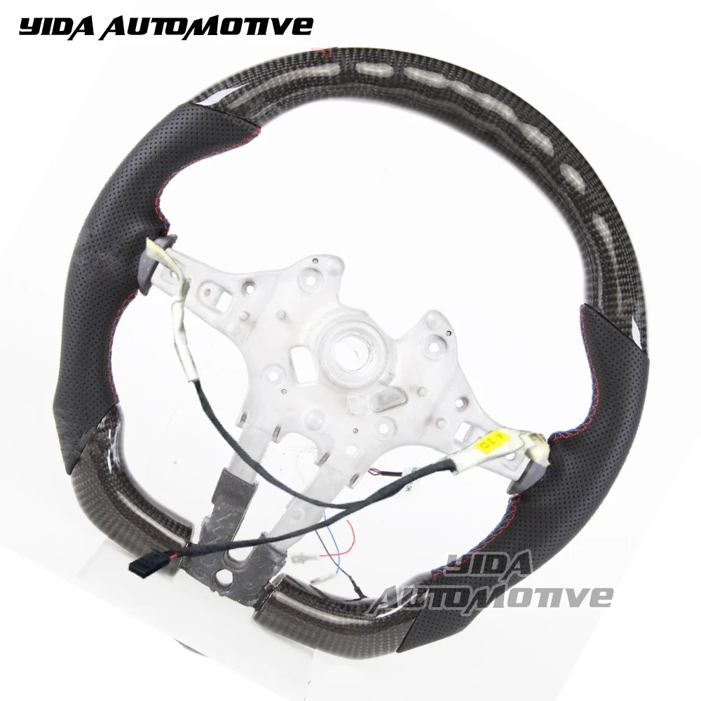 Niestandardowa podgrzewana kierownica samochodowa pasująca do BMW M2 M3 M4 F20 F80 F87 f30 340i 335i wydech 2014 LED RPM Kierownica z włókna węglowego