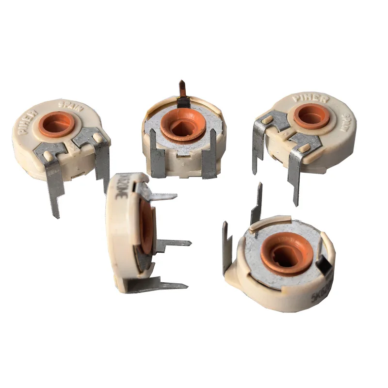 10PCS  PIHER Potentiometer PTC15V02-502A2020-E PT15 5K Elliptical Hole Horizontal Adjustable Resistor Switch 3Pin