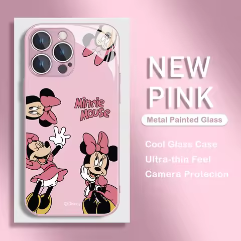 Disneys Mickeys Minnies Case for Samsung S25 S24 S23 S22 S21 S20 S10 Note20 Note10 FE Plus Ultra 4G 5G Tempered Glass Back Cover