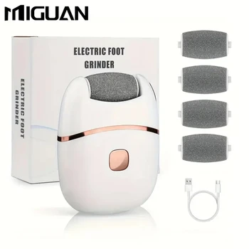 White Foot Grinding Machine, USB Charging, Easy to Carry and Use, Remove Dead Skin and Calluses from Feet 1