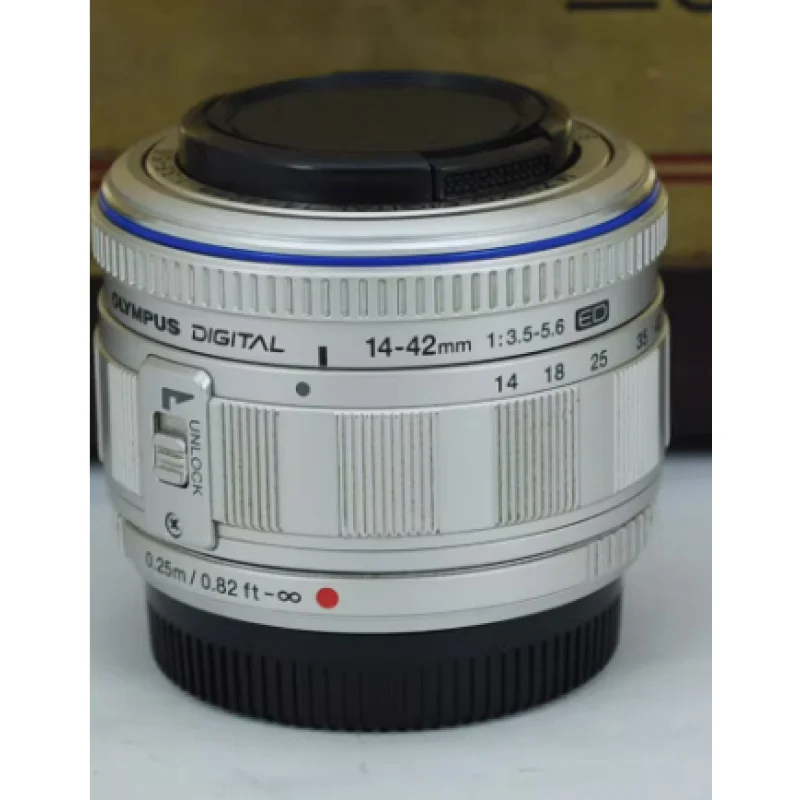 

98% новый оригинальный объектив Olympus M.ZUIKO DIGITAL ED 14-42mm F3.5-5.6 с автофокусом, крепление M4/3, серебристая версия