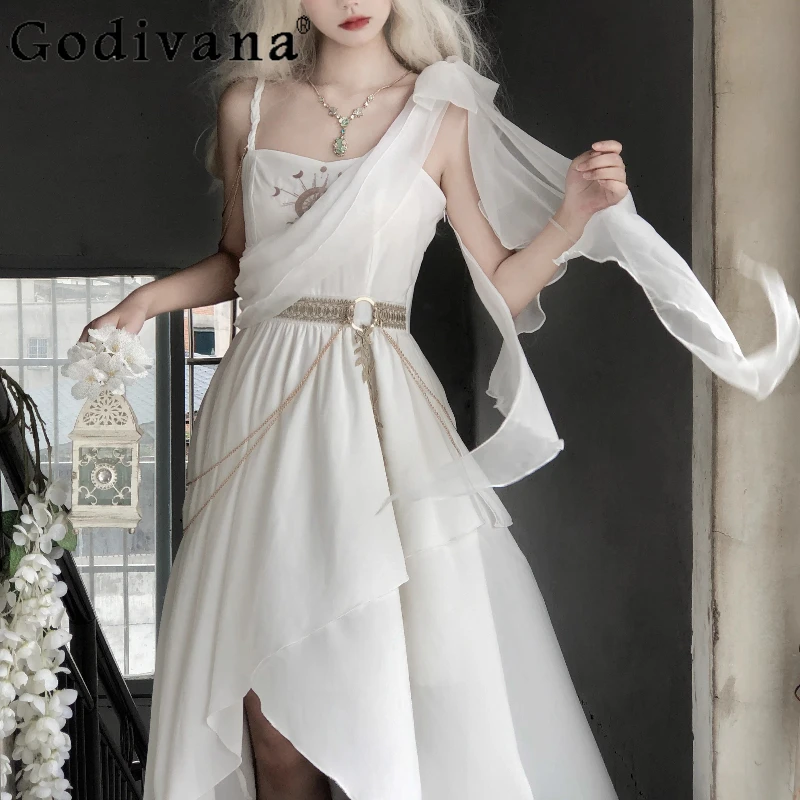 2026 Halloween Tears of Themis Lolita Dress Girls Greek Goddess Cosplay Elegant Irregular Dress Party Costumes Dress Women