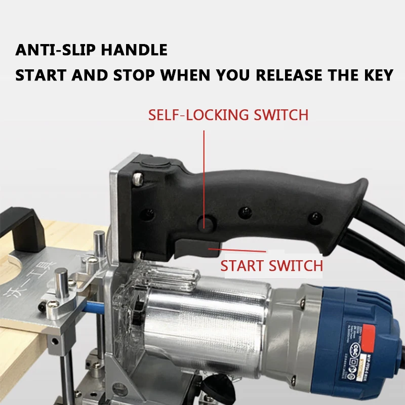 Woodworking New Lightweight Two-In-One Small Portable Slotting Rack Mold Trimming Milling Cutter Connection and Positioning