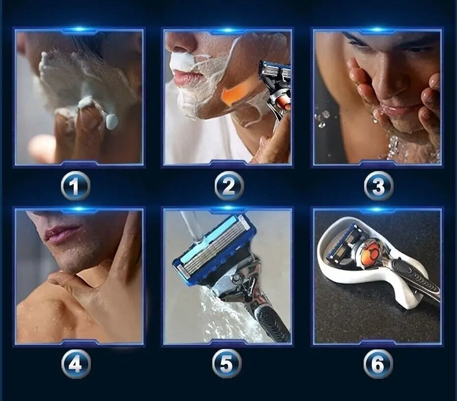 Manual Shaving For Men Replace Head Five Layer Blade Comfortable Shaving Blades The Latest No Skin Damage