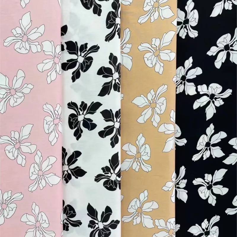 

Floral fabric Spring /Summer Fabric Printed Fabric,45s Artificial Cotton Printed cotton silk dress Pants clothing Fabric