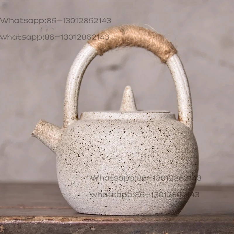 Coarse Pottery Beaming Pot, Mini Small Kung Fu Tea Set, Ceramic Teapot