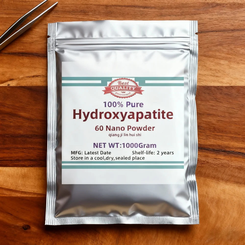 O melhor preço de qualidade alimentar é usado para pasta de dente 100% hidroxapatite pura em pó de 60 nanômetros, distribuição global rápida