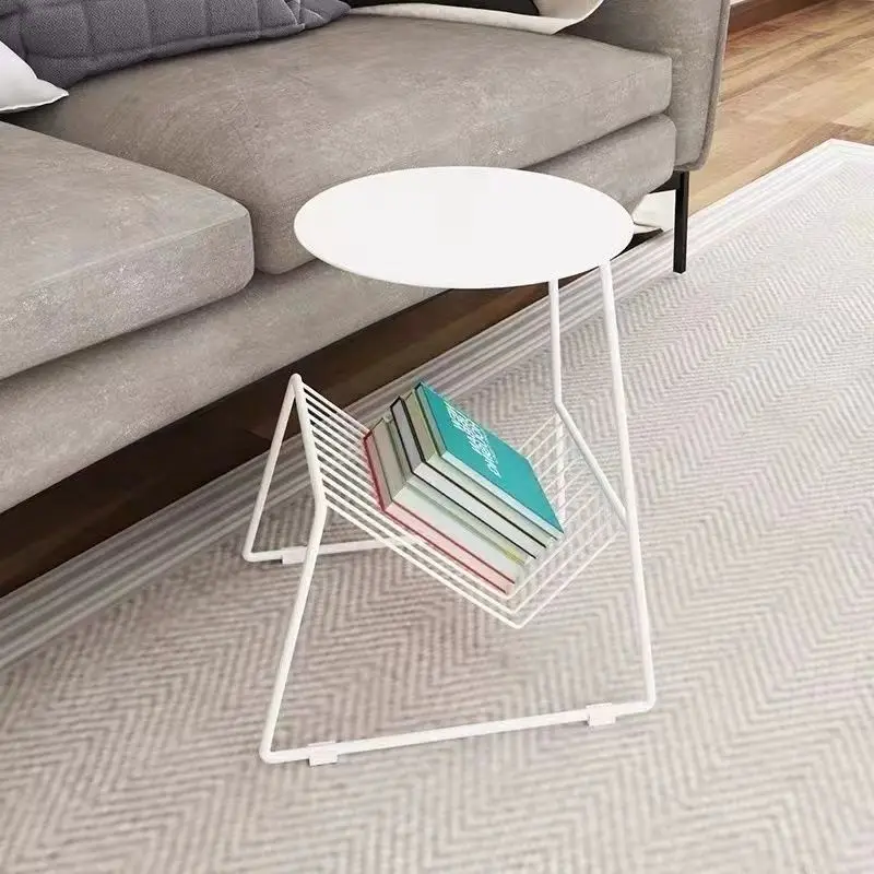 Simple light luxury side table magazine storage coffee table mobile small table living room mini table coffee table tea table