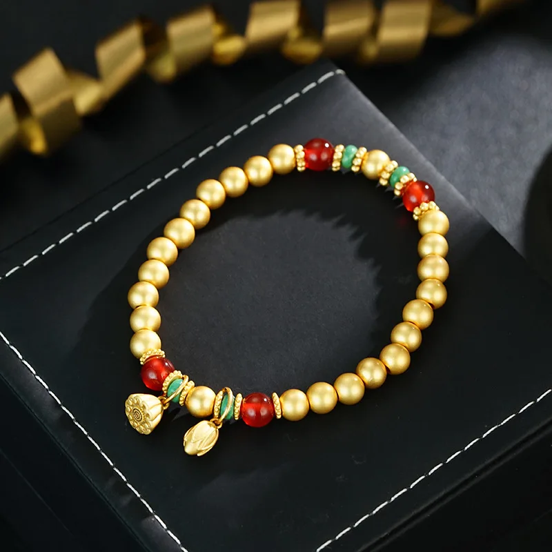 Network same retro national style versatile fashion exquisite temperament good thing lotus lotus bracelet bracelet bracelet brac