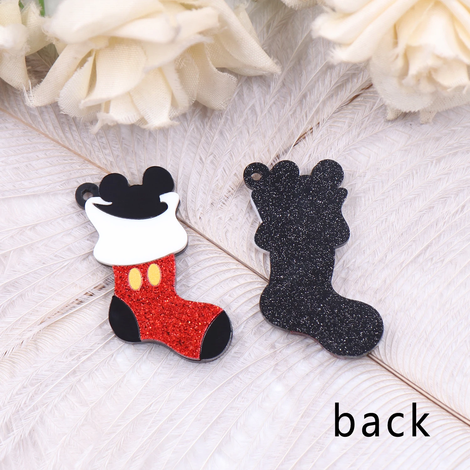 1 pair 38mm New product CN  mouse Socks For earring acrylic women\'s cute jewelry accessories