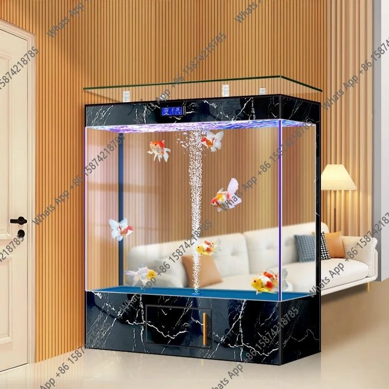 

Новый ультрапрозрачный стеклянный аквариум для золотых рыбок с интеллектуальной фильтрацией и интегрированной системой подачи кислорода, аквариум-экран для гостиной.