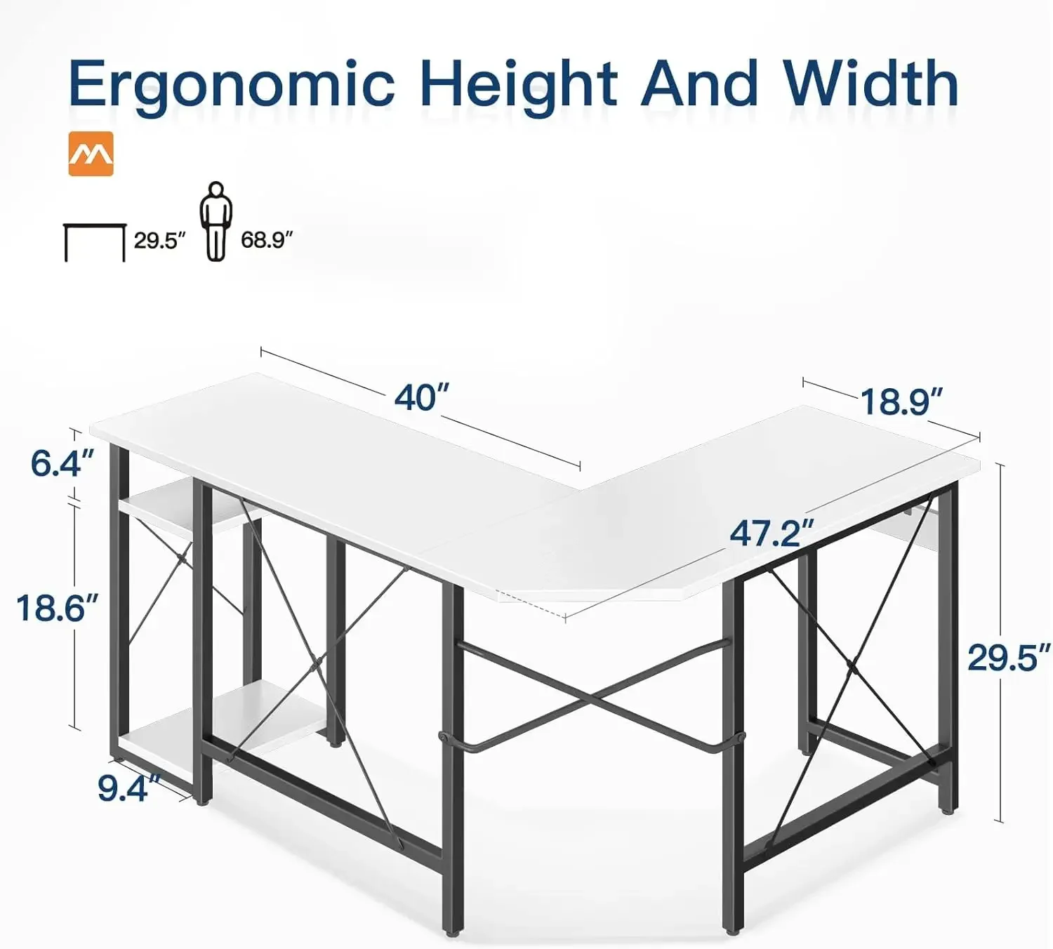 L Shaped Computer Desk 59