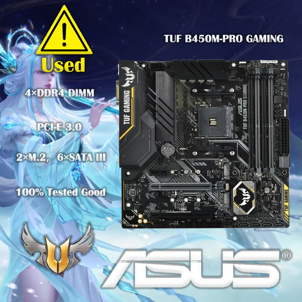 ASUS TUF B450M PRO GAMING  Motherboard AMD B450 DDR4 M.2 DVI-D USB 3.1 Support R3 R5 R7 R9 Desktop AM4 CPU