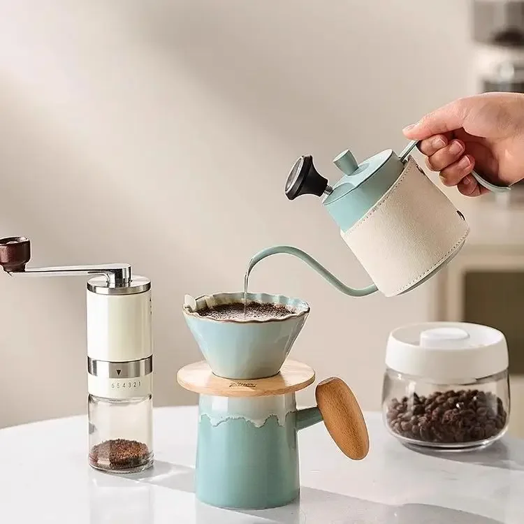 Ensemble complet de machine à café, moulin à main