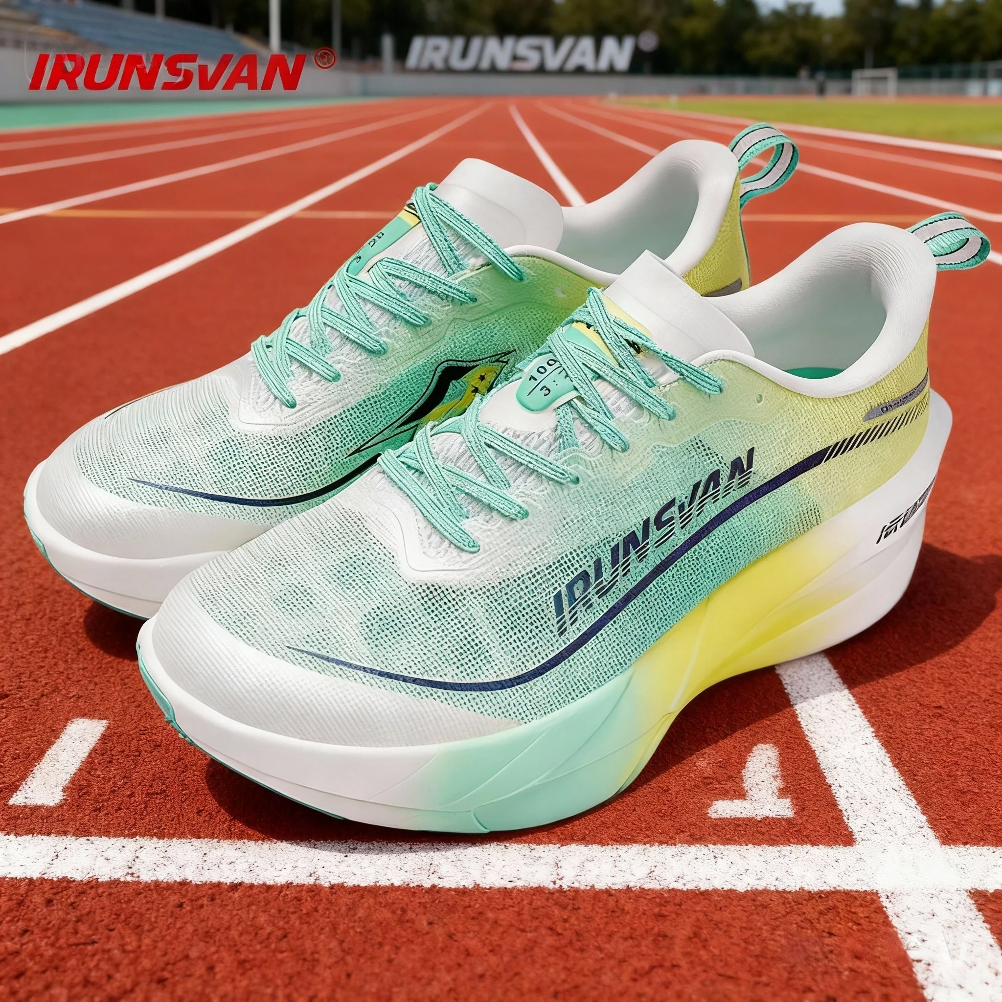 

IRUNSVAN Marathon Carbon Plate Running Shoes Shock Absorption Ultra-light Sports Shoes Rebound Technology Outdoor Men Sneakers