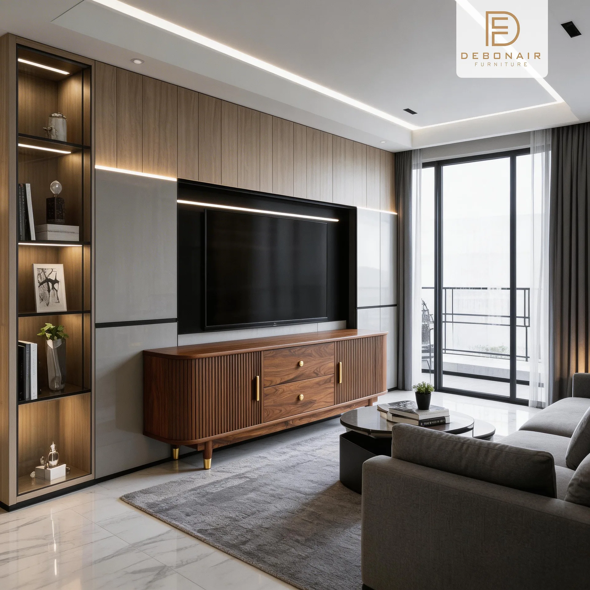 Source manufacturer Italian light luxury floor cabinets, simple storage small apartment TV cabinets