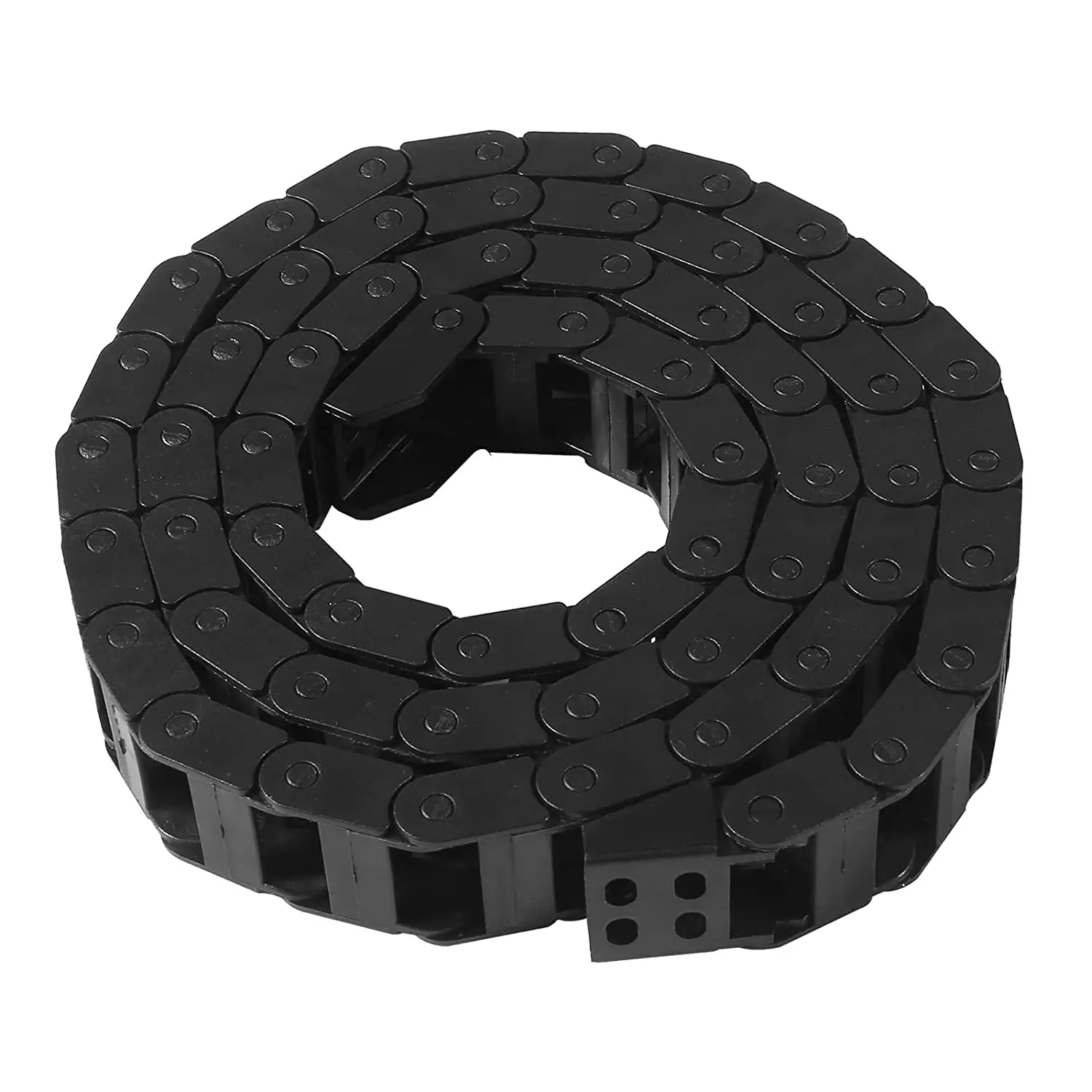 7x15mm Łańcuch przeciągania kabli typu zamkniętego Plastikowe elastyczne łańcuchy nylonowe 1M ze złączami końcowymi do drukarki 3D Maszyna CNC — zdjęcie 3