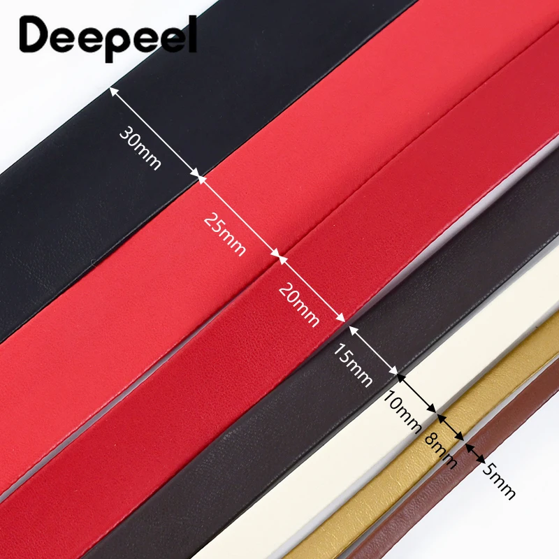 5 متر 5-30 مللي متر الاصطناعية بولي Leather الجلود الحبل ل الملابس حزام ديكور الشريط حقيبة الملابس التحيز ملزمة حزام حبل الخياطة اكسسوارات #3