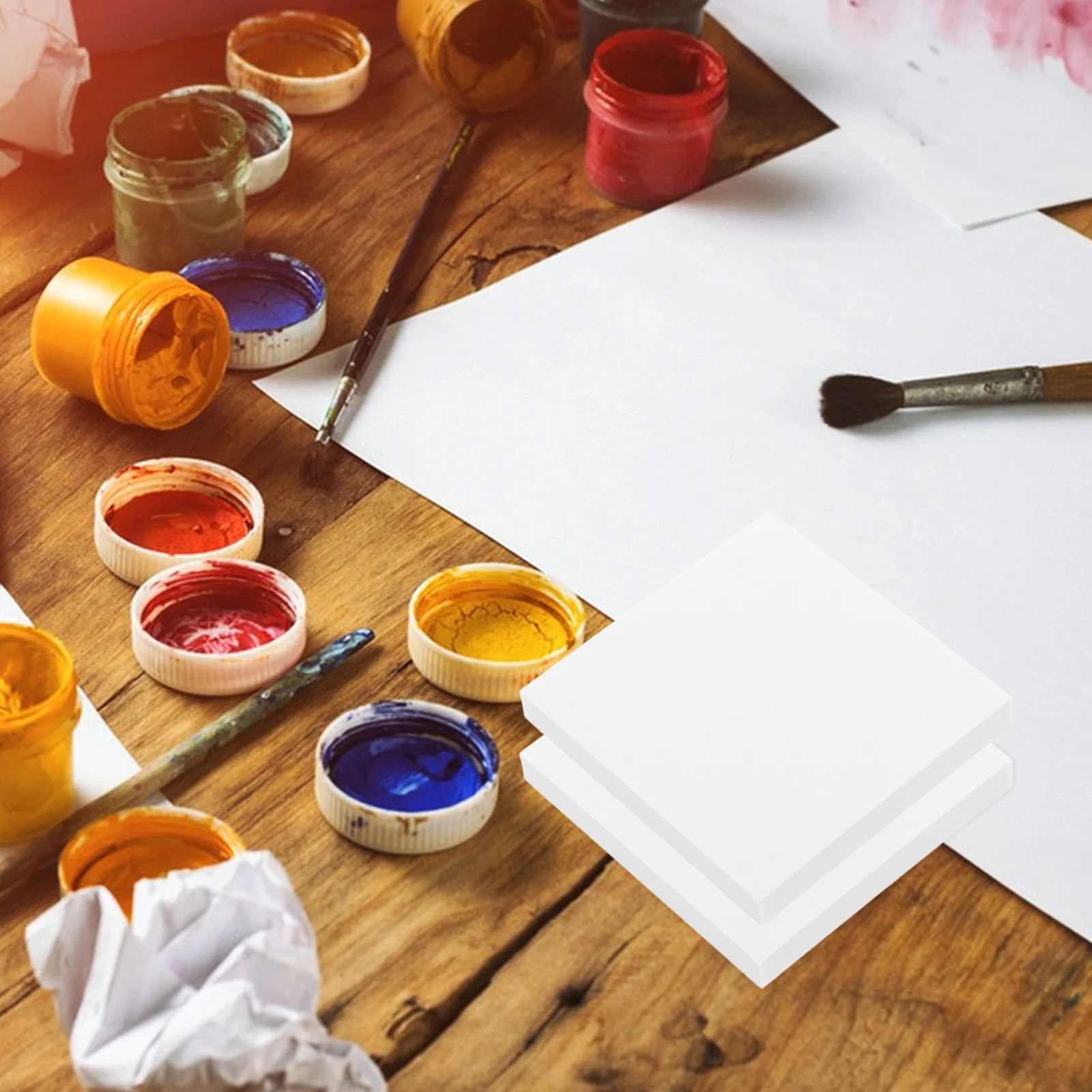 5Sets Double-Sided Palette Paper Waterproof Tear-Off Sheets for Mixing Colors Painting Art Projects Sketch Book Watercolor Paper