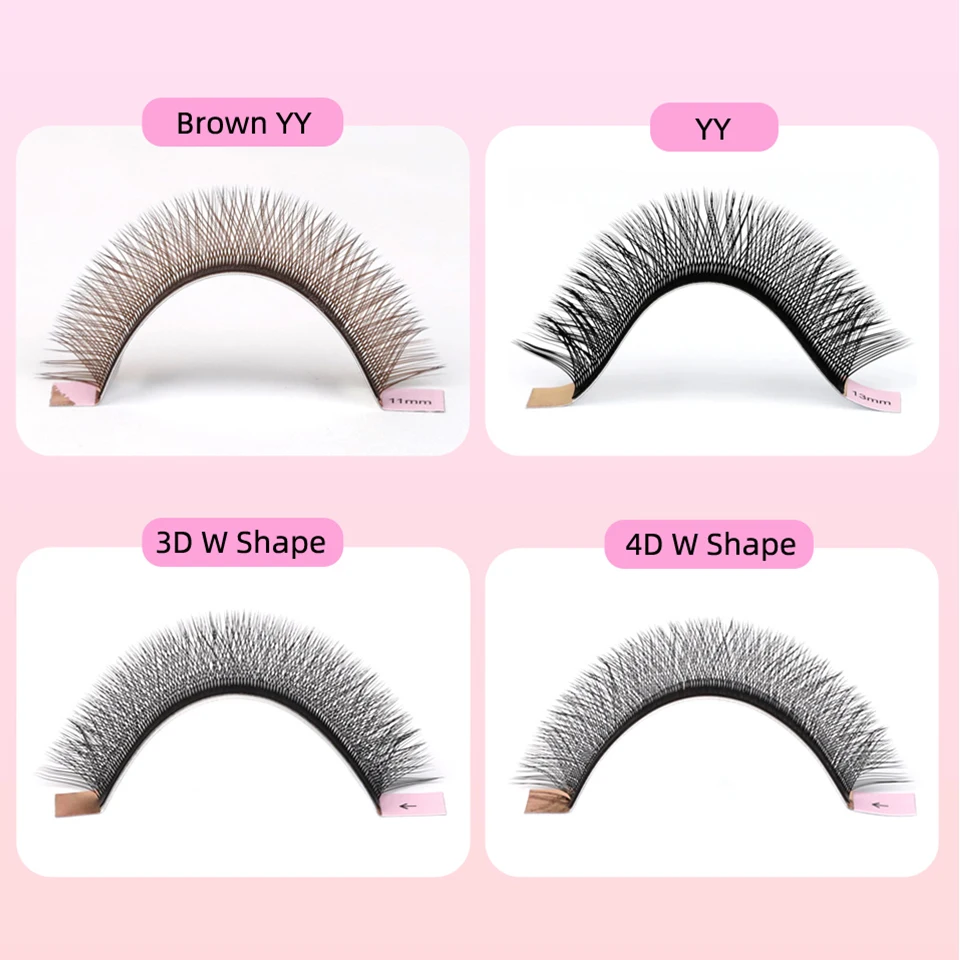 AGUUD YY 3D 4D W-förmige Wimpernverlängerung, weiche, natürliche, individuelle falsche Wimpern, fertige Bundles, 3D-Wimpernverlängerungszubehör – Detail 12