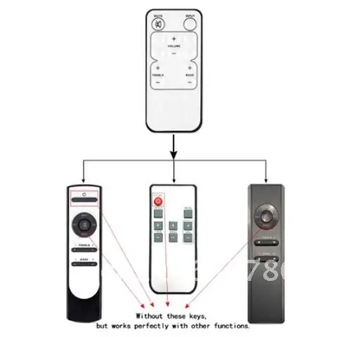 배터리 제외 리모컨, R7121, RA093, RC071, R7102 Microlab R7121 솔로