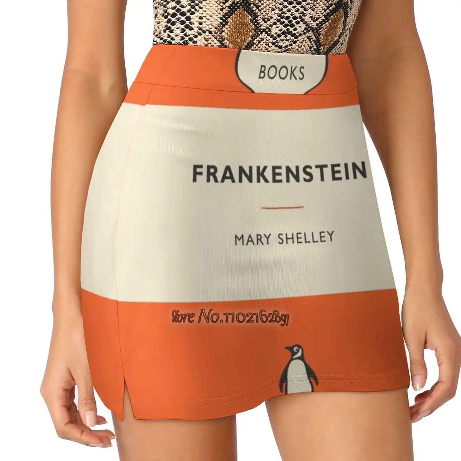 

Penguin Books Frankenstein Women Sports Lining Skirt Tennis Dance Fitness Short Printed Skirts Penguin Books Frankenstein