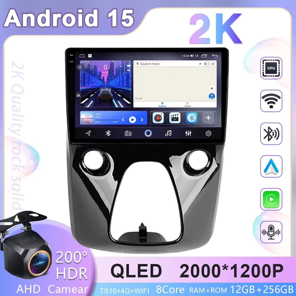 

Android 14 Car Radio For Peugeot 108 For Toyota Aygo B40 2014-2021 Multimedia Video Player Navigation Stereo GPS 2din 2 din DSP