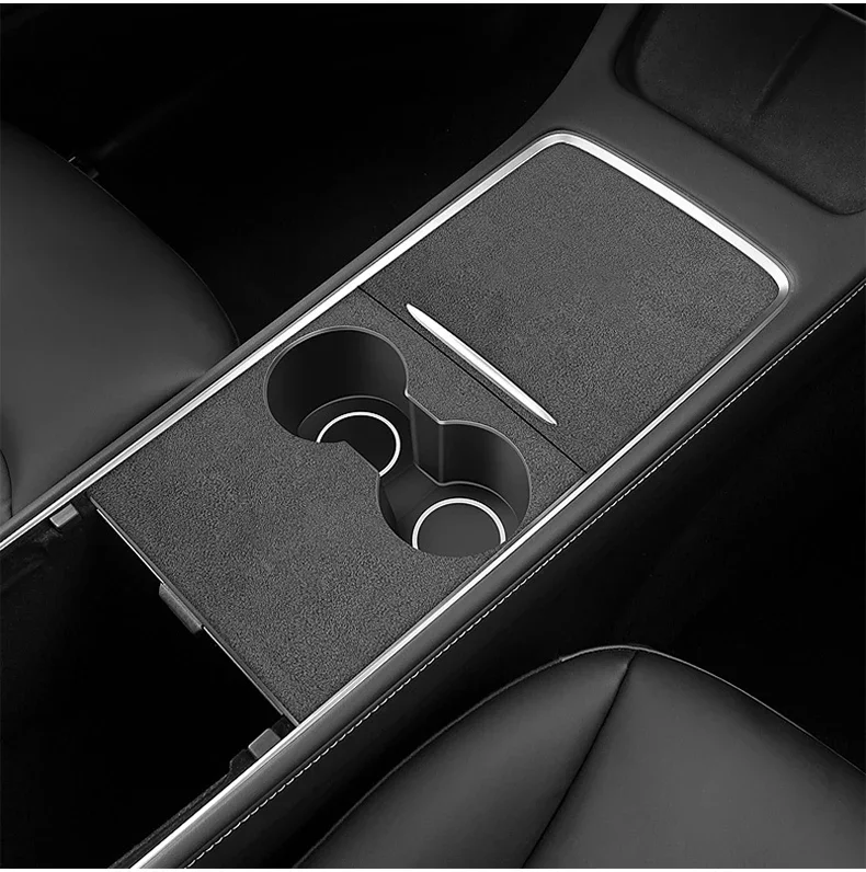 Für Tesla Modell 3 Y 2021 2022 2023 Auto Zentrale Steuerung Vorne Wasser Tasse Halter Trim Abdeckung Aufkleber Innen Dekoration zubehör – Detail 12
