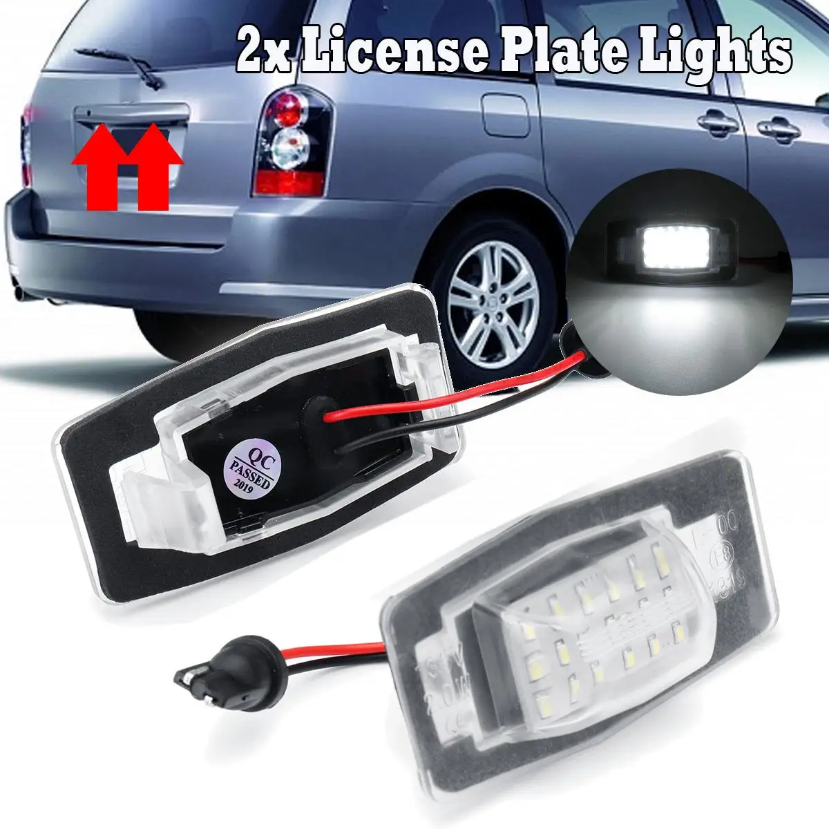 

2pcs 18 Led License Plate Light Lamp Error Free Led Number Plate Bulbs For Mercury Mariner for Mazda Miata MX-5 MPV for Protege5