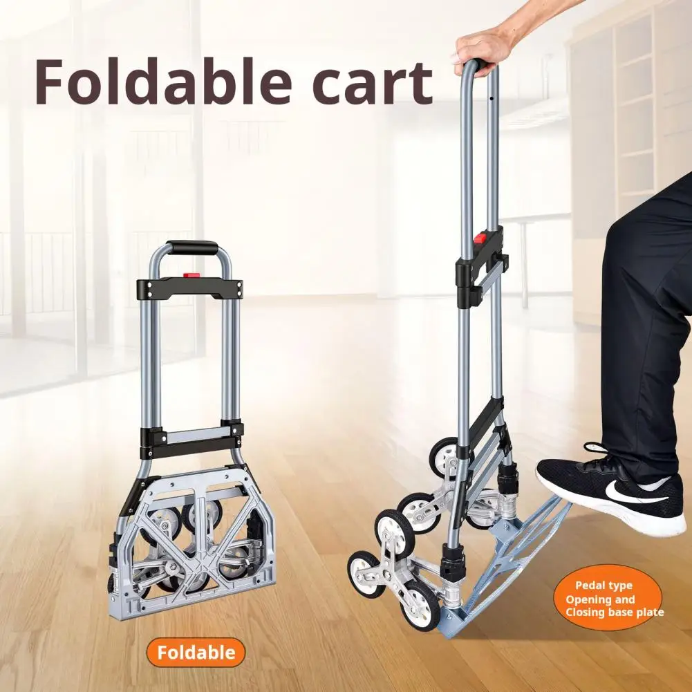 

Trolley Cart Heavy Duty Stair Climbing Trolley with Telescoping Handle Foldable Design for Heavy Loads Strong for Easy