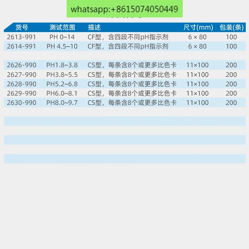 Waterman pH Test Paper 0-14 2613 - 991/4.5 - 10 2614-991 Original