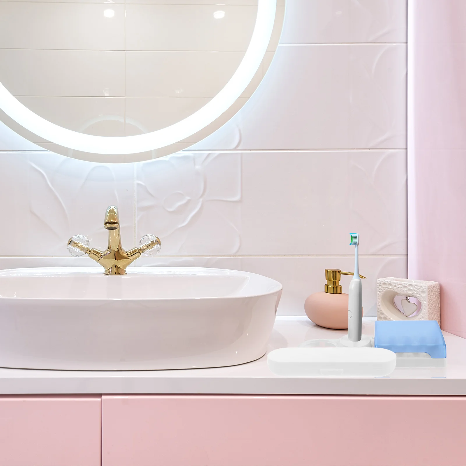 حقيبة سفر لفرشاة الأسنان الكهربائية، صندوق تخزين حامل فرشاة الأسنان المدمج المحمول لرحلات العمل والعطلات والسفر