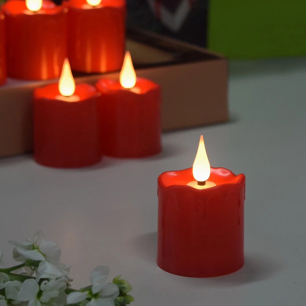 FPOO Rechargeable Candles,12pcs Led Lights Timer Remote,Flameless Candle Light,LED Electronic Candle For Room Decoration Wedding