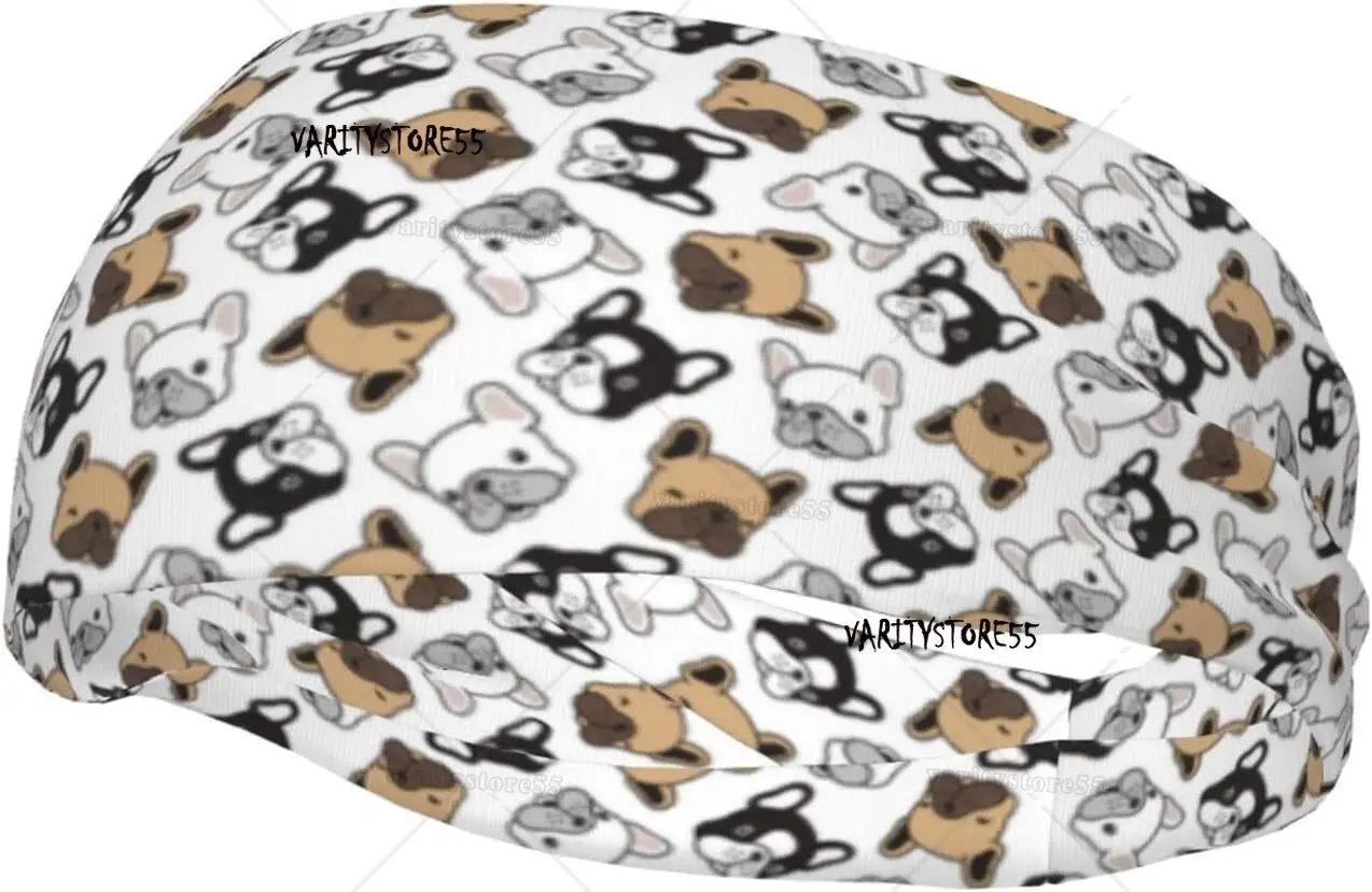 

Спортивная повязка на голову с принтом французского бульдога для мужчин и женщин, многоразовая мытая мужская повязка на голову, повязки для бега, йоги, фитнеса, тренировок