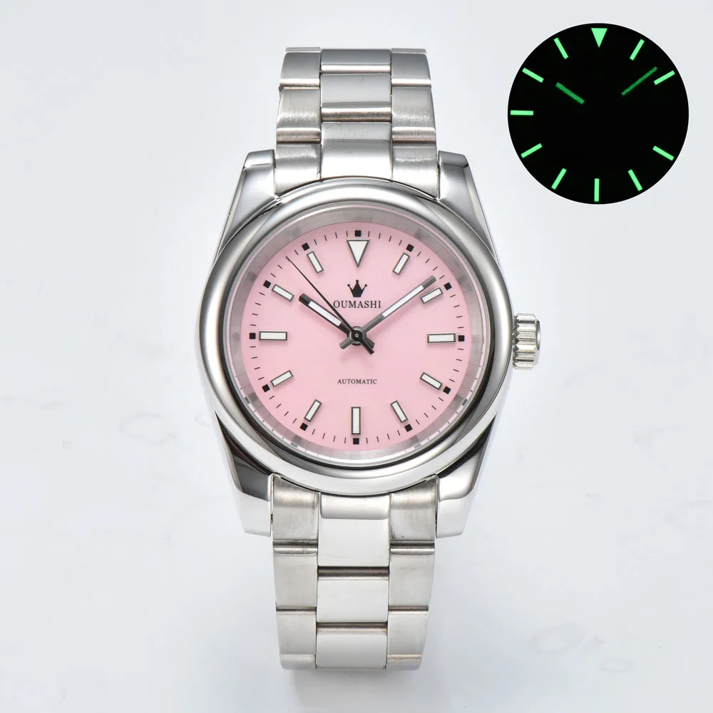 ساعات يد عصرية 39 ملم للرجال مقترن بسوار من الفولاذ المقاوم للصدأ 316L وحركة ميكانيكية أوتوماتيكية يابانية NH35