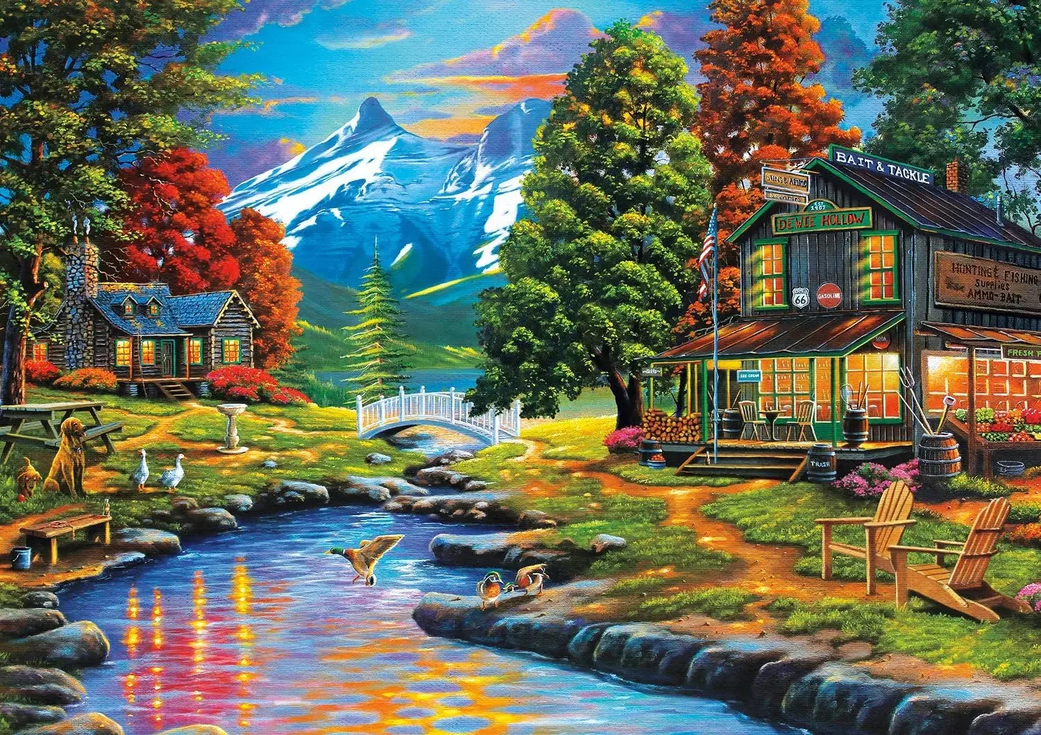 

Wooden Puzzle 1000/300/120 Piece for River House Jigsaw Puzzle Bedroom Gameroom Livingroom Home Decor Birthday Party Gift