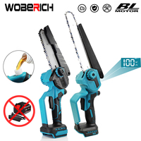 6/8 INCH Brushless Mini Chainsaw Powerful Cordless Rechargeable Handheld Small Electric Chain Saw（No Battery）For Makita Battery