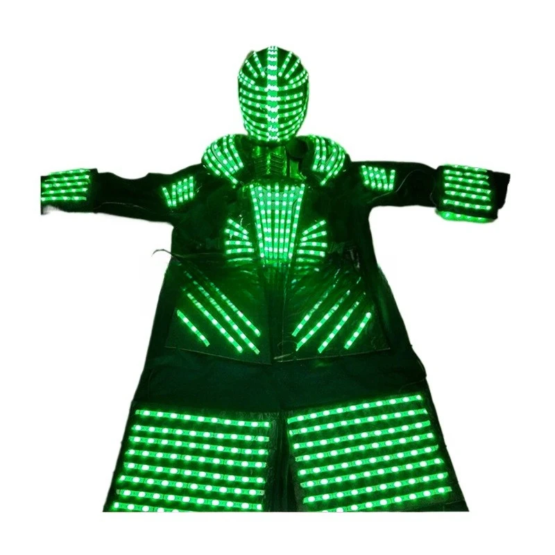 

Halloween costume clown performance stilt costume stage LED colorful costume nightclub glow