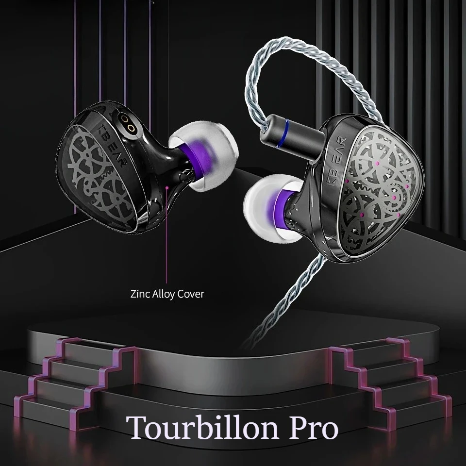 

Наушники KBEAR Tourbillon Pro TB-PRO Type-C IEMs с 10-мм динамиком, композитной диафрагмой из PU+PEEK+DLC, проводные, HiFi, внутриканальные, для игр