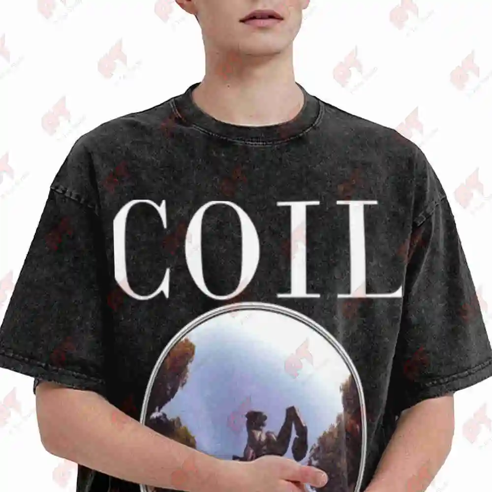 Coil Horse Rotorvator Vintage Washed Tee Pure Cotton T-Shirt