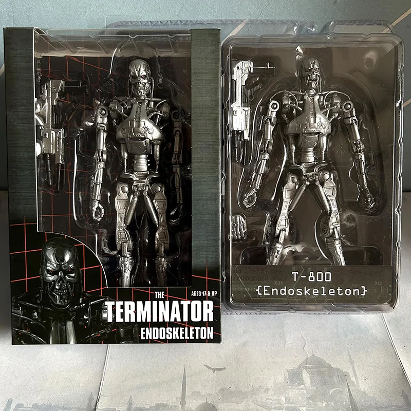 NECA 7inch The Terminator Endoskeleton Arnold Schwarzenegger Terminator T-800 PVC Action Figure Collectible Model Toy Gifts