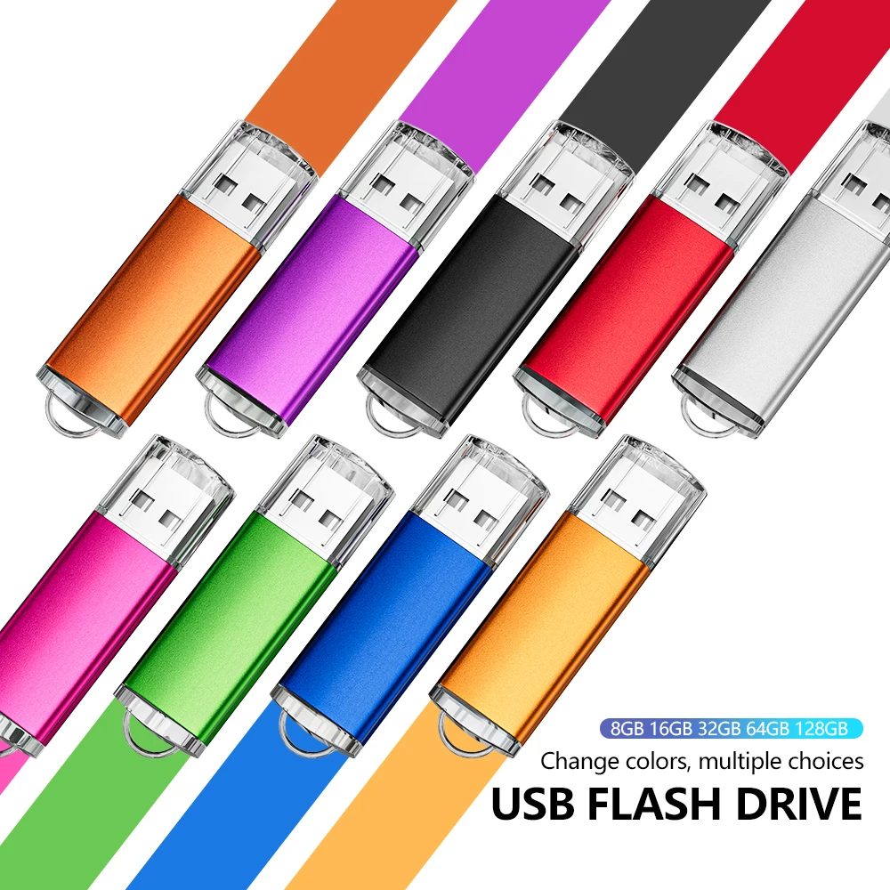 

Высокоскоростная цветная USB-флешка 2.0, металлический флеш-накопитель 32 ГБ, 16 ГБ, 1 ГБ, 64 ГБ, USB-накопитель, подарки для фотографов, диск для хранения данных