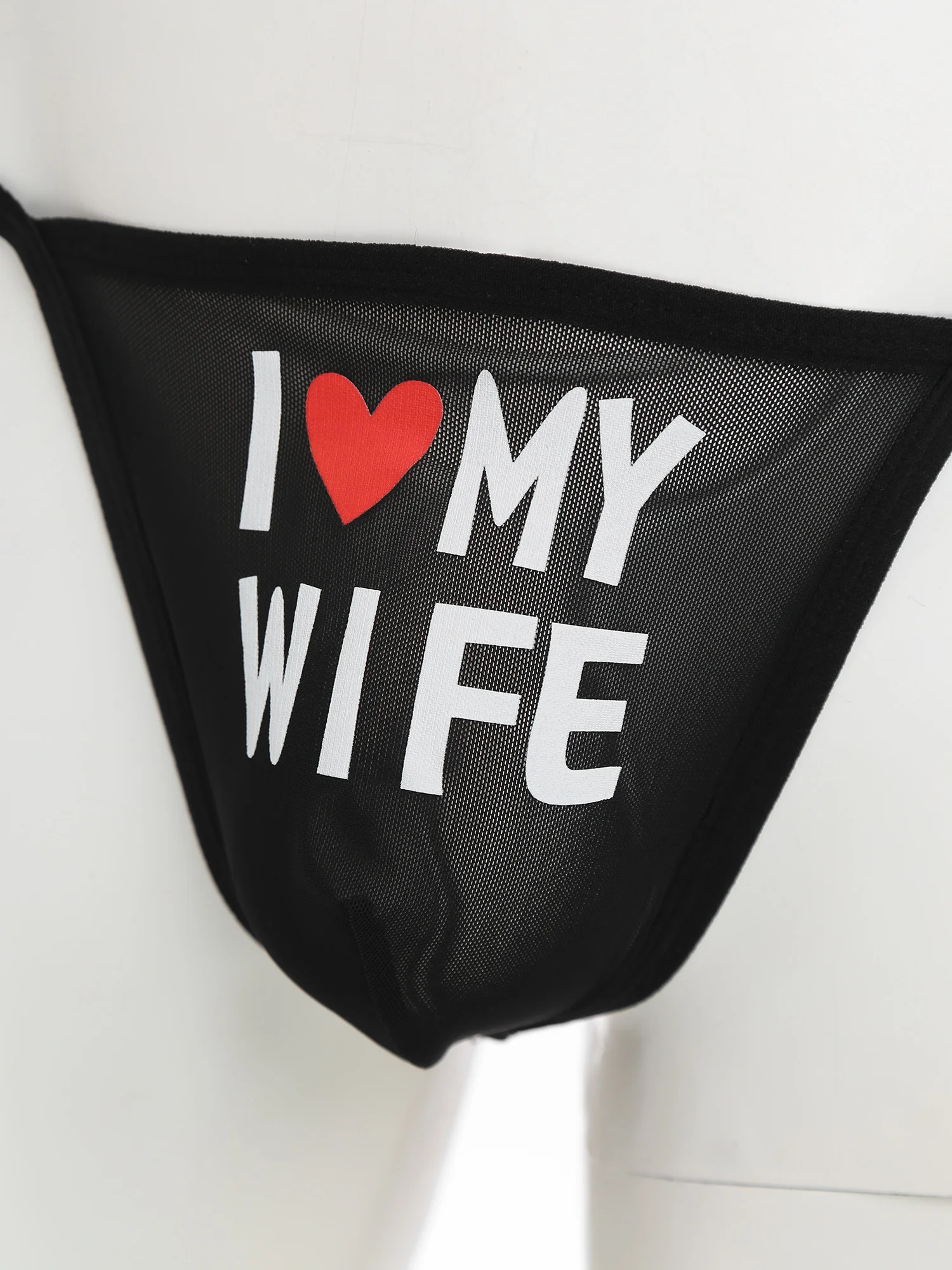 الكبار رجل طباعة ثونغ بقماش شفاف الانتفاخ فو اللؤلؤ سلسلة T-الظهر منخفضة الارتفاع ثونغ ملخصات الملابس الداخلية للمواعدة شهر العسل