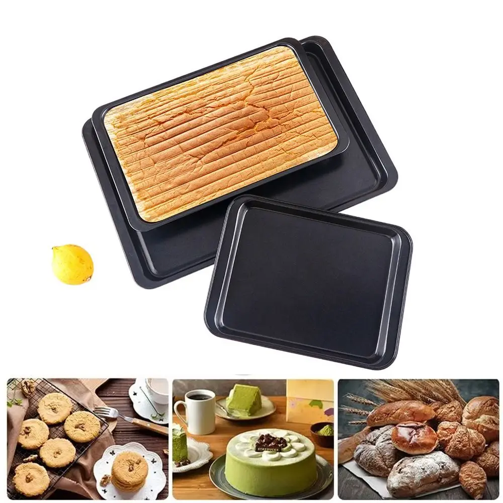 New Easy Clean Rectangle Baking Pan Non-Stick DIY Baking for Kitchen Carbon Steel Baking High Temperature Resistance Bakeware