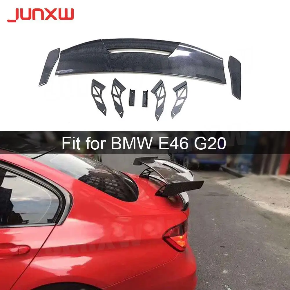 Universal Racing Rear Spolier Trunk Tail Wings for BMW E46 G20 M2 M3 M4 M5 M6 Sedan GT MAD Style Carbon Fiber Spoiler