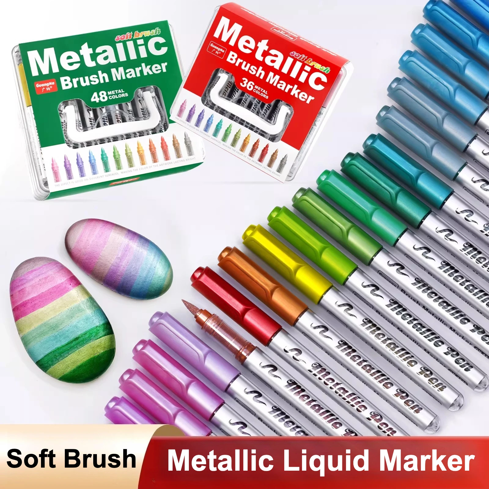 guangna-liquid-metal-markers-soft-tip-multi-color-student-edition-layering-markers-for-diy-journaling-and-sketching