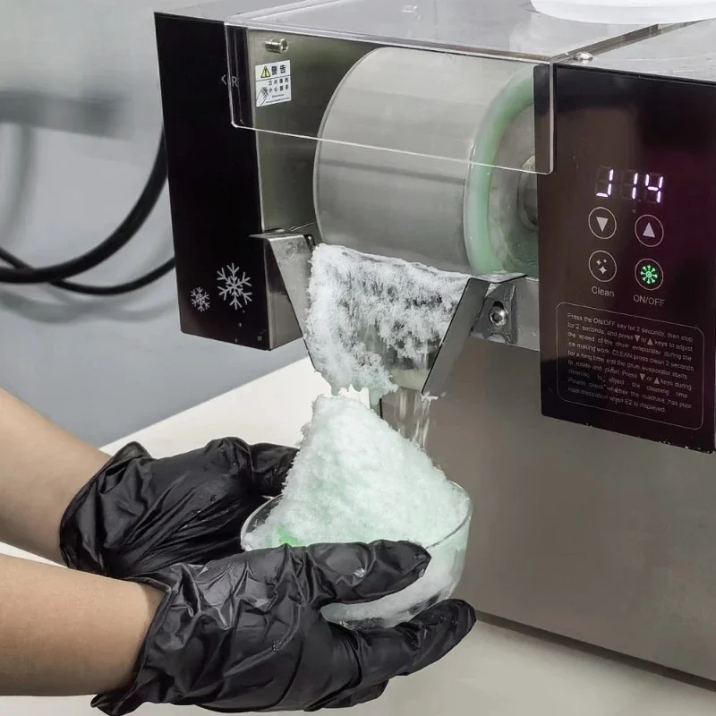 Profesjonalna maszyna do lodów śnieżnych Bingsu, wydajność 170 kg/24h, sprzęt do lodów, urządzenie do produkcji lodów w płatki śniegu.